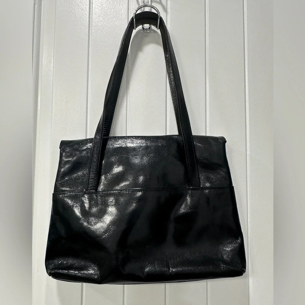 Vintage Pistore Italian Chic Black Woven Leather Shoulder Bag - Picture 4 of 13